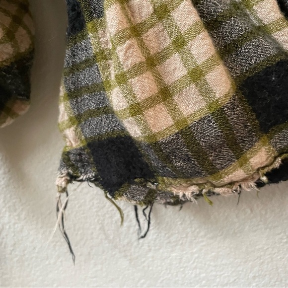 Free People plaid drawstring flannel checker shirt button down - Picture 6 of 12